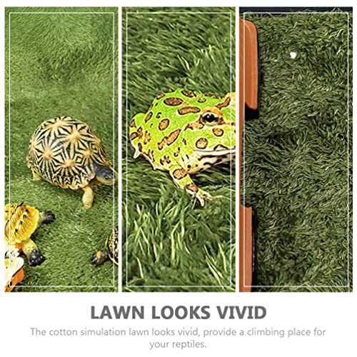 balacoo Simulation Reptile Moss Carpet for Tortoise Habitat Green Home Terrarium Liner Premium Mat for Reptiles Moisture Retaining Pet Carpet for Crawl Pets and Amphibians