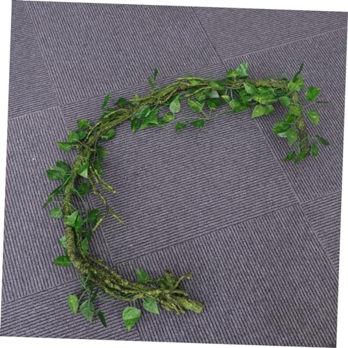 Sosoport 3pc Bendable Jungle Vines Decor for Reptile Habitat Flexible Artificial Leaf Vines with Cups for Lizards Snakes Frogs and More for Terrariums and Aquariums
