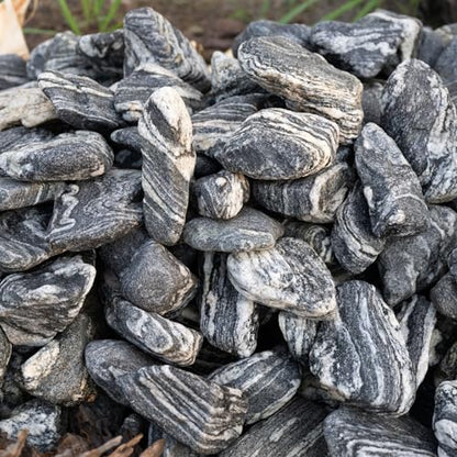 Silver Seiryu Rock Aquarium Rocks 40lb Natural Mountain Stone for Fish Tanks, Aquascaping, Terrariums, Bonsai, Garden Landscaping & Reptile Habitats(2-10inch 12-14Pcs) - size: 40lb (2-10inch)