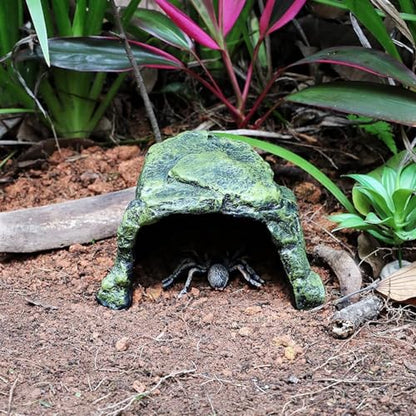Reptile Hides and Caves, Reptile Tank Accessories, Tortoise Habitat, Resin Bearded Dragon Hideout Turtle House for Turtle Bearded Dragon Gecko Snakes Chameleon Frogs Fish
