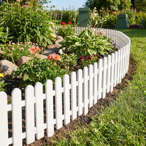 Kisangel 4pcs Tortoise Enclosure Fence Panel, Plastic Pet Fence Barrier for Small Animals Guinea Pigs Reptiles Outdoor Garden Backyard Set
