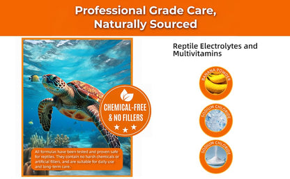 Turtle Electrolyte Powder—Promotes Appetite and Vitality—Contains Probiotics and Vitamins (2.82 oz) Banana Flavor | Promotes Appetite and Vitality—Contains Probiotics and Vitamins