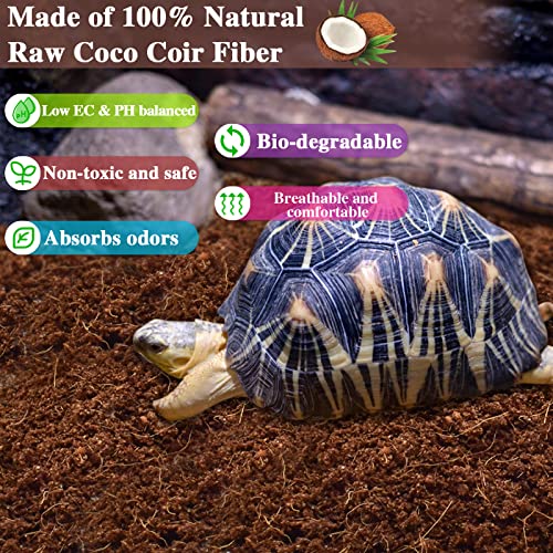 ZeeDix 2 Pack Coconut Fiber Substrate, 100% Organic Coconut Husk Coco Coir Brick Terrarium Bedding for Reptiles, Tortoise, Bearded Dragon, Leopard Gecko, Snake, Hermit Crabs, Frogs, Tarantula - color: 2pcs