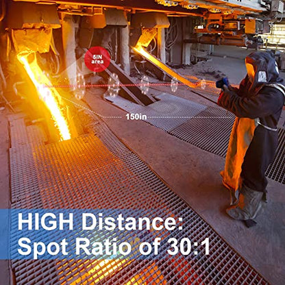 BTMETER BT-1500 Non-Contact Pyrometer 30:1 Industrial Laser Thermometer Gun, -58℉ to 2732℉ (-50℃ ~ 1500℃) High Temp Infrared Thermometer (NOT for Human) - color: Infrared Thermometer BT-1500 Blue
