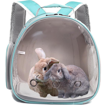 Guinea Pig Carrier Backpack with Soft Warm Mat Set,Lizard Backpack Carrier,Space Capsule Clear Bubble Window Astronaut Reptile Carrier Backpack for Bearded Dragon,Sugar Glider,Bunny - color: Green