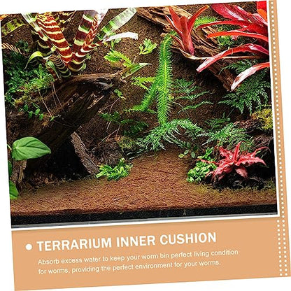 WOONEKY Bedding Carpet Liner for Reptiles Snakes Turtles and Lizards Washable and Reusable Substrate Cushion for Terrarium Environments