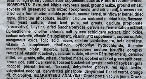 Hari Tropimix Bird Food for Cockatiels and Lovebirds, Hagen Parrot Food with Seeds, Fruit, Vegetables, Vitamins & Amino Acids, 8 Pound (Pack of 1) - size: 8 Pound (Pack of 1)