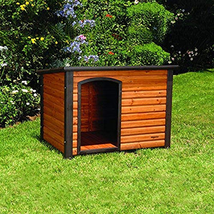 Precision Pet Products Extreme Outback Log Cabin Dog House, Small - color: Walnut/Dark Brown, size: Small, style: Extreme Outdoor Log Cabin