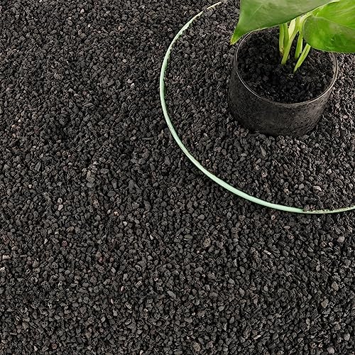 18LB Black Lava Rocks for Plants, Volcanic Rock Horticultural Lava Rock Soil for Landscaping Plants Drainage, Small Lava Rock Gravel for Succulents, Bonsai, Vase Fillers, Top Dressing - color: Black, size: 18lb