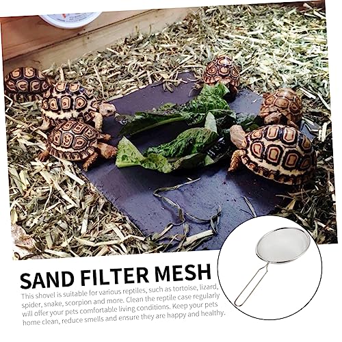 KESYOO Reptile Sand Shovel High Density Mesh Cleaning Scoop for Terrarium Supplies Suitable for Tortoise Lizard Snake Scorpion Efficient Waste Removal Tool