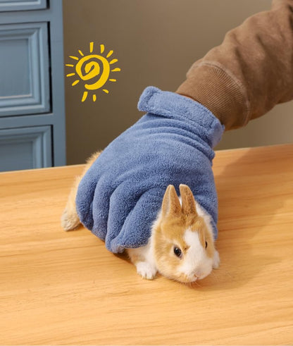 1 pc Hamster Glove Anti Bite Guinea Pig Handling Glove Bite Proof Rabbit Holding Glove Biting Protection Bath Wipe for Hedgehog Sugar Glider Gerbils Mice Rats Small Animals Parakeet (Pink) - color: pink