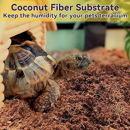 Legigo 4 Pack Coconut Fiber Substrate, Natural Coco Coir Bedding for Reptiles Turtles, Tortoises, Snake, Hermit Crab, Gecko, Lizard, Bioactive Terrarium Soil for Humidity Control and Plant Substrate - color: 4 Pack