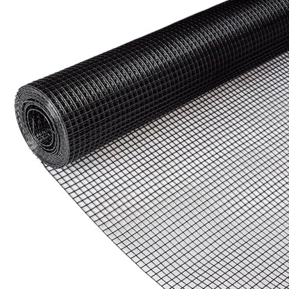 Black Vinyl Coated Hardware Cloth for Chicken Wire Fencing-1/4in Mesh AWG 21 Gauge 24in x 50ft Galvanized Welded Wire Mesh Roll-Poultry Cage, Rabbit Protection, Snake Proof, DIY Projects - color: Black, size: 1/4" 24" x 50' (AWG 21Ga)