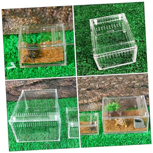 BESPORTBLE 1pc Reptile Breeding Container Habitat for Snakes Lizards and Frogs Spacious Feeding Box Ventilation for Healthy Growth
