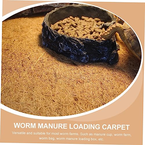 Yardwe Terrarium Liner for Reptiles Jute Fiber Pad for Tortoise Lizard and Snake Tanks Versatile Bedding Mat Reusable and Washable Cushion for