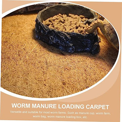 Yardwe Terrarium Liner for Reptiles Jute Fiber Pad for Tortoise Lizard and Snake Tanks Versatile Bedding Mat Reusable and Washable Cushion for