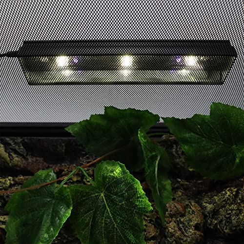 Aiicioo Reptile LED UVB Light - LED Terrarium Light with 3 Timing Function UVB Lamp UVB Bulb 4-Level Brightness Adjustable Lighting for Bearded Dragon Turtle Lizard (watts, 4)