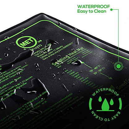 MET Certified Seedling Heat Mat, Seedfactor Waterproof Durable Germination Station Heat Mat, Warm Hydroponic Heating Pad for Indoor Home Gardening Seed Starter(10" x 20") - size: 1 Pack-10" X 20"
