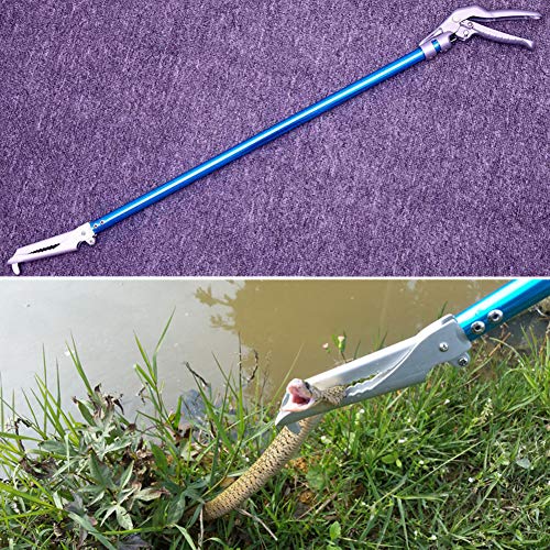 60" Professional All-Aluminum Alloy Snake Tong Reptile Grabber Rattle Snake Catcher Wide Jaw Handling Tool with Lock