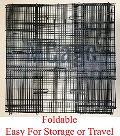 3-Levels Easy Portable Collapsible Ferret Chinchilla Sugar Glider Rats Mouse Animal Critter Bite-Proof Metal Carrier Travel Cage with Narrow 3/8-Inch Bar Spacing Easy to Setup No Tools Needed - color: Black