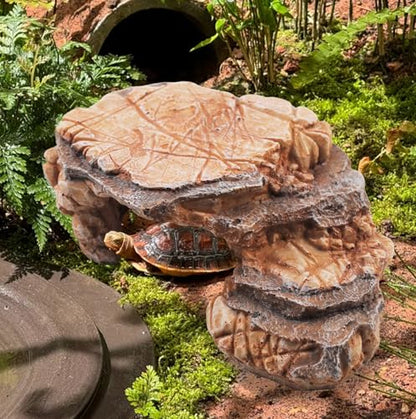 Turtle Basking Climbing Platform Resin Basking Platform for Turtles Aquarium Fish Tank Ornament Reptile Climbing Ramp Decorations Tortoise, Gecko and Beard Dragon
