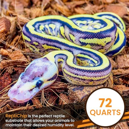ReptiChip Reptile Substrate Coconut Chip Bedding 72 Quart Compressed Organic Coco Husk Block for Snake Habitat, Ball Python Terrarium, Turtle Tanks, Tortoise Enclosure (3 Pk) - size: 3 Pack Breeder Bundle