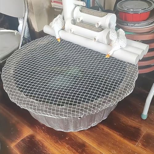 Aquarium Escape Proof Net,Escape Circular Mesh Lid for Terrarium, Resistant Nylon Material, Anti-Jumping Fish Tank Net for Fish Turtle - color: diameter 80cm/31.5inch