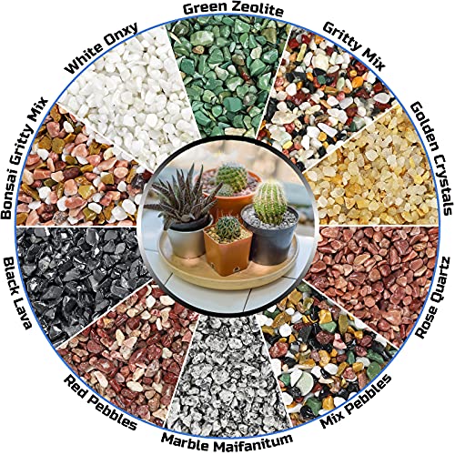 2LBS Horticultural Succulent Rocks Bonsai Mix Succulent Potting Mix Lava Rocks Cactus Soil Potting Mix Amendment - color: Golden Crystals