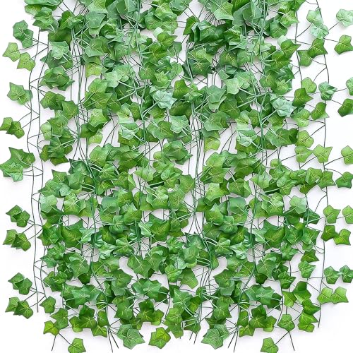 36 Pack Fake Greenery Hanging Garland, 270 Feet Fake Vines Leaves, Artificial Ivy Leaf Plants, Flowers Foliage for Bedroom Garden Decor - color: Green-36pack