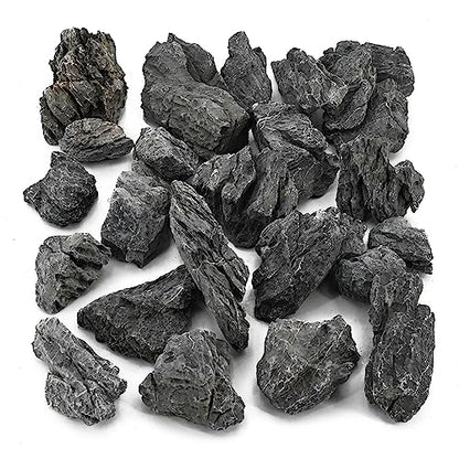Unocho Aquarium Rocks Natural Seiryu Stone 20lb Aquascaping Rocks for Fish Tank Aquarium Landscaping Decoration Paludarium Amphibian Enclosures(3-10 Inches) - size: 20LB(3-10 inches)