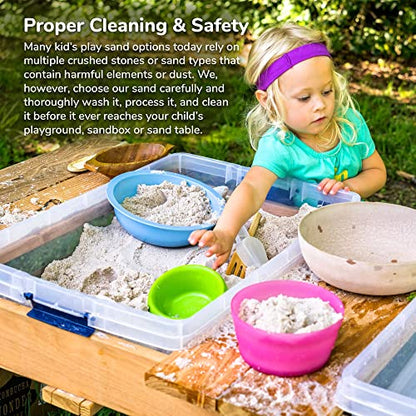 Classic Sand and Play Sand for Sandbox, Table, Therapy, and Outdoor Use, 40 lb. Bag, Natural, Non-Toxic, Wet Castle Building for Creativity and Stimulates Sensory Skills - size: 40 lb