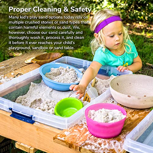 Classic Sand and Play Sand for Sandbox, Table, Therapy, and Outdoor Use, 20 lb. Bag, Natural, Non-Toxic, Wet Castle Building for Creativity and Stimulates Sensory Skills - size: 20 lb