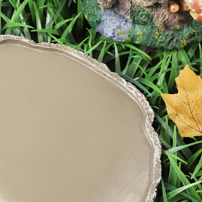 UEETEK Resin Reptile Water Dish 7x5.5x0.3in – Anti-Tip Flat Bowl for Mess-Free Hydration & Feeding, Terrarium Corner Fit for Snakes, Turtles, Lizards