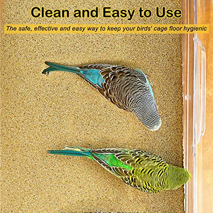 S&X Bird Cage Liners 17 x 11in, 120-Pack, Disposable Gravel Paper Sheets | Thick, flat gravel paper eases cage cleanup – gritty surface helps trim claws & beaks – pre-cut to fit common cage trays - size: 17" x 11" - 120PCS
