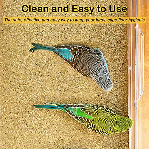 S&X Bird Cage Liners 17 x 11in, 10-Pack, Disposable Gravel Paper Sheets | Thick, flat gravel paper eases cage cleanup – gritty surface helps trim claws & beaks – pre-cut to fit common cage trays - size: 10PCS 11" x 17"