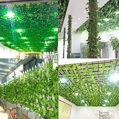 12 Pack 86Ft Artificial Ivy Garland Fake Plants, Fake Ivy Leaves Greenery Garlands Hanging Plant Vine for Aesthetic Bedroom Garden Party Wedding Wall Room Christmas Décor