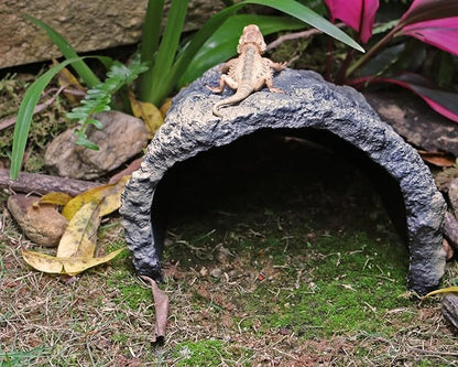 Oversize Resin Rock hides and Caves are Perfect for Oversized Reptiles, Creating a Natural Habitat in Reptile Aquariums. Ideal for Bearded Dragons, Snakes, Tortoises, and Other Terrarium Reptiles