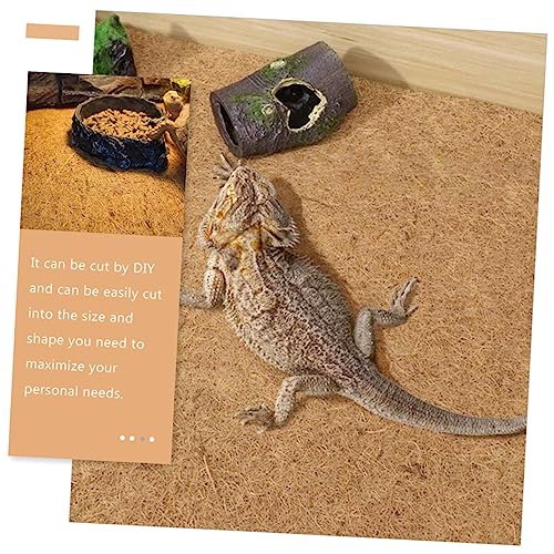 GALPADA Natural Jute Fiber Worm Blanket for Compost Bins Worm Farms and Reptile Terrariums Multi-Functional Cushion Pad for Lizards Turtles and Small Pets