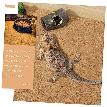 GALPADA Natural Jute Fiber Worm Blanket for Compost Bins Worm Farms and Reptile Terrariums Multi-Functional Cushion Pad for Lizards Turtles and Small Pets
