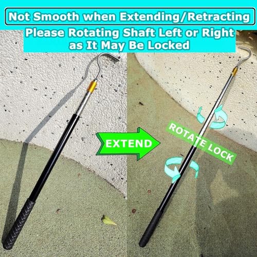 61" Snake Hook Reptile Catcher Stick Pole, Snake Handling Tool kit for Rattlesnakes Copperhead Removal Catching