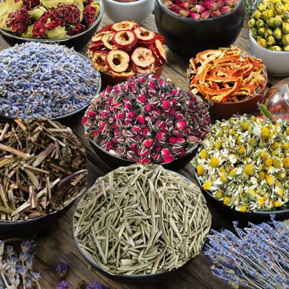 70pack Witchcraft Supplies Herbs Kit, Dried Flowers for Witch Beginner, Bulk Herb Gift Set for Wicca, Pagan, Wiccan Rituals, Magic Spell, Altar Supplies Healing Natural Herbal for Candle Soap Making