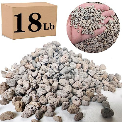 Voulosimi Garden Pumice Rock Horticultural Cactus Bonsai Succulent Soil Additive for Plants, Landscaping, Vase Fillers (1/4 inch, 18 LB) - color: 18 LB