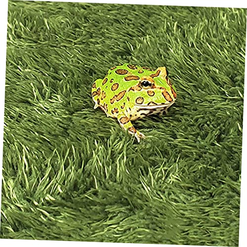 LIOOBO Reptile Moss Carpet for Terrarium Absorbent Faux Lawn Mat for Amphibians and Reptiles Comfortable Resting Place Green for Crawling Pets and Tortoise Habitats