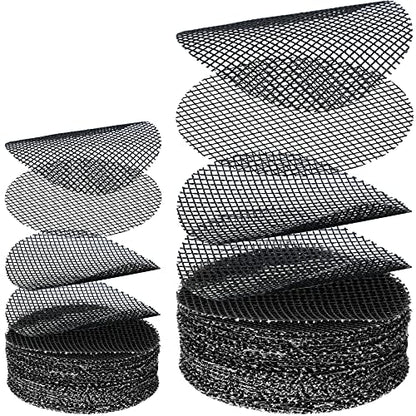 Shappy 200 Pcs Mesh for Plant Pot Drainage Screen 2 Inch 4 Inch Drainage Mesh Round Flower Pot Hole Grid Screen Cover Pad Bonsai Bottom Grid Mat Gardening Reusable Essentials for Prevent Soil Loss