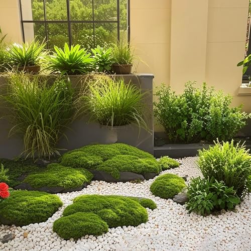 Fake Green Moss for Decorating, Artificial Moss for Aquarium Model Crafts Table Centerpieces Decor (Green, 200g/7oz) - size: 200g/7oz