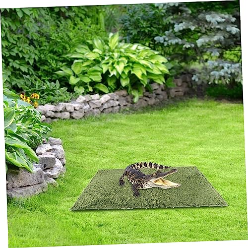 2Pcs Moss Reptile Carpet Liner for Terrarium Breathable Substrate for Lizards Iguanas Tortoises Non Adhesive Soft Reusable Crawler Mats