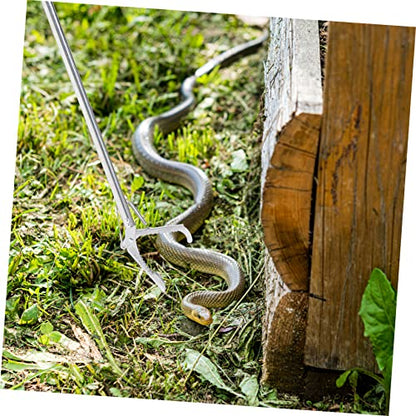 Stainless Steel Snake Tongs Folding Design Capture Clip for Handling of Snakes Gardens Agriculture Outdoors Reptile Grabber Tool