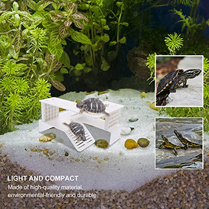 Toddmomy Turtle Terrace Floating Island Turtle Decor Reptile Climbing Platform Basking Platform