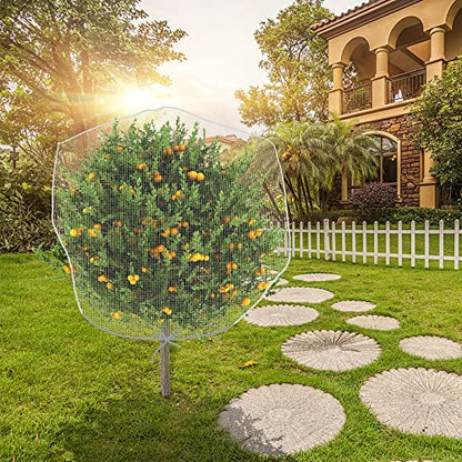 Alpurple 3 PCS Insect Bird Barrier Netting Mesh with Drawstring- 3.2 x 2.6 Feet Fruit Tree Net-Garden Netting Plant Cover for Protect Plant Fruits Flower from Insect Bird Eating - color: 3 Pcs, size: 2.62x3.28 ft