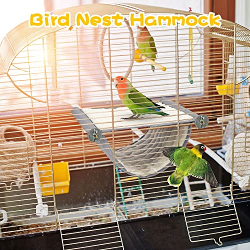 BWOGUE Winter Warm Bird Nest Bed Hanging Hammock Snuggle Hut Parrot House Tent Toy Bird Cage Perch for Parakeet Budgies Cockatiels Lovebird Cockatoo Finch Hamster Chinchilla Guinea Pig(Medium, Grey) - color: Grey, size: Medium (9"x7.2")